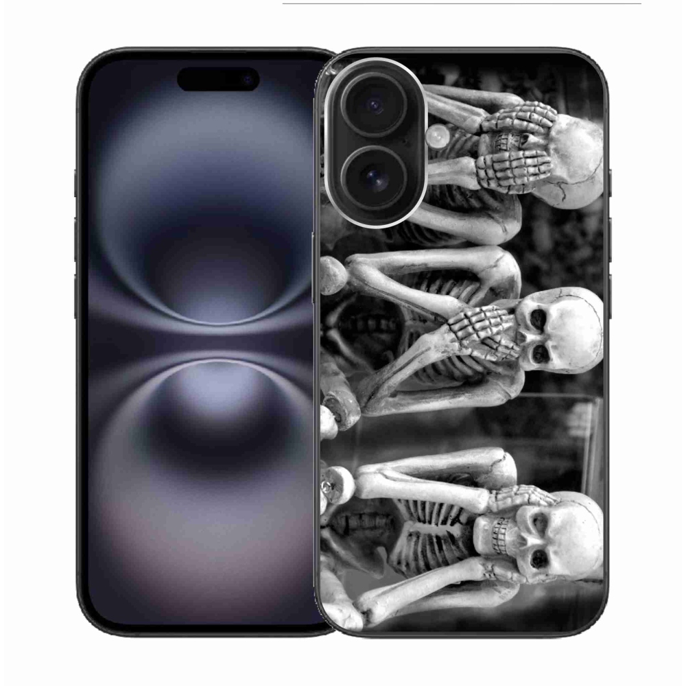 Gélový kryt mmCase na iPhone 16 - kostlivci