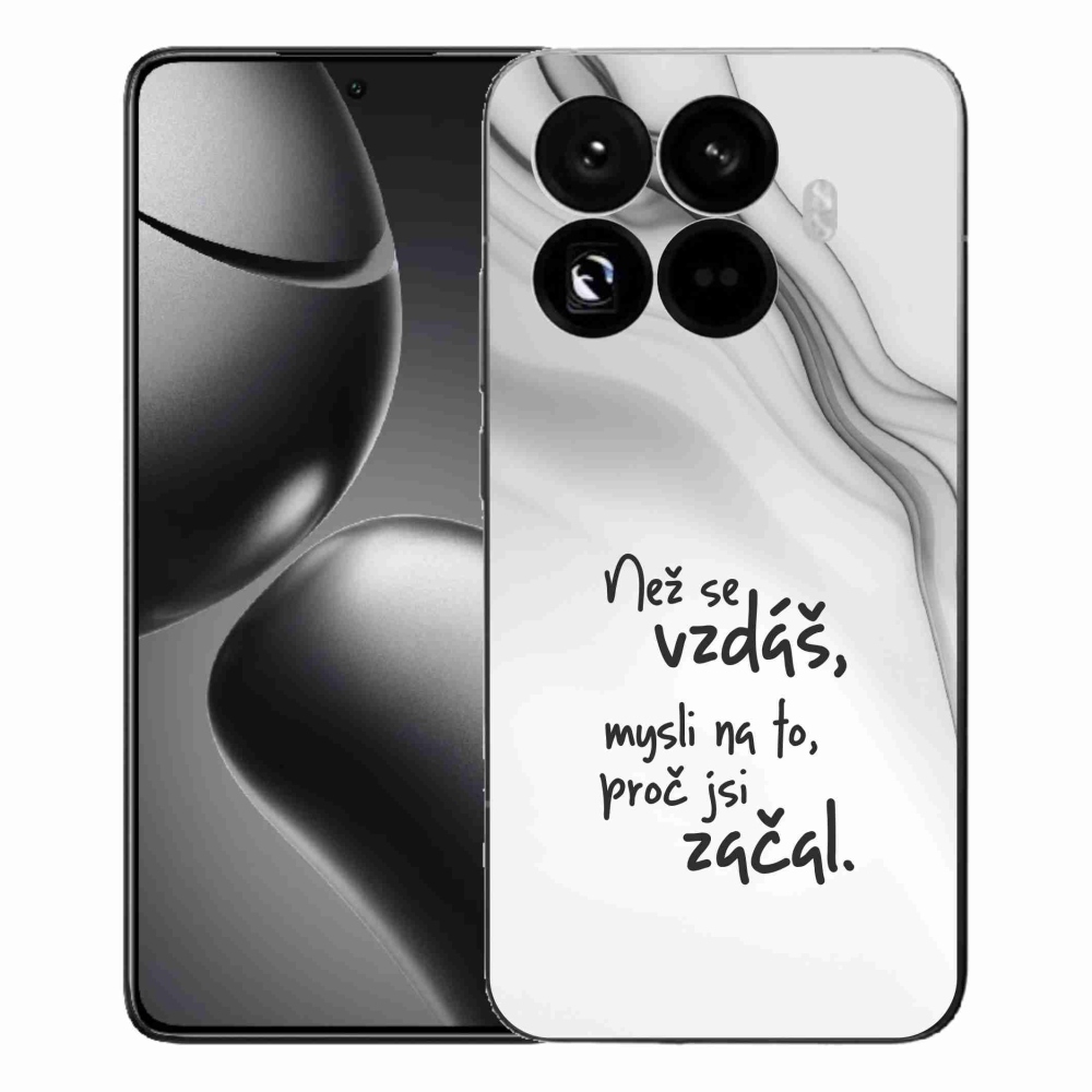 Gélový kryt mmCase na Xiaomi 15T Pro - citát 2 biele pozadie