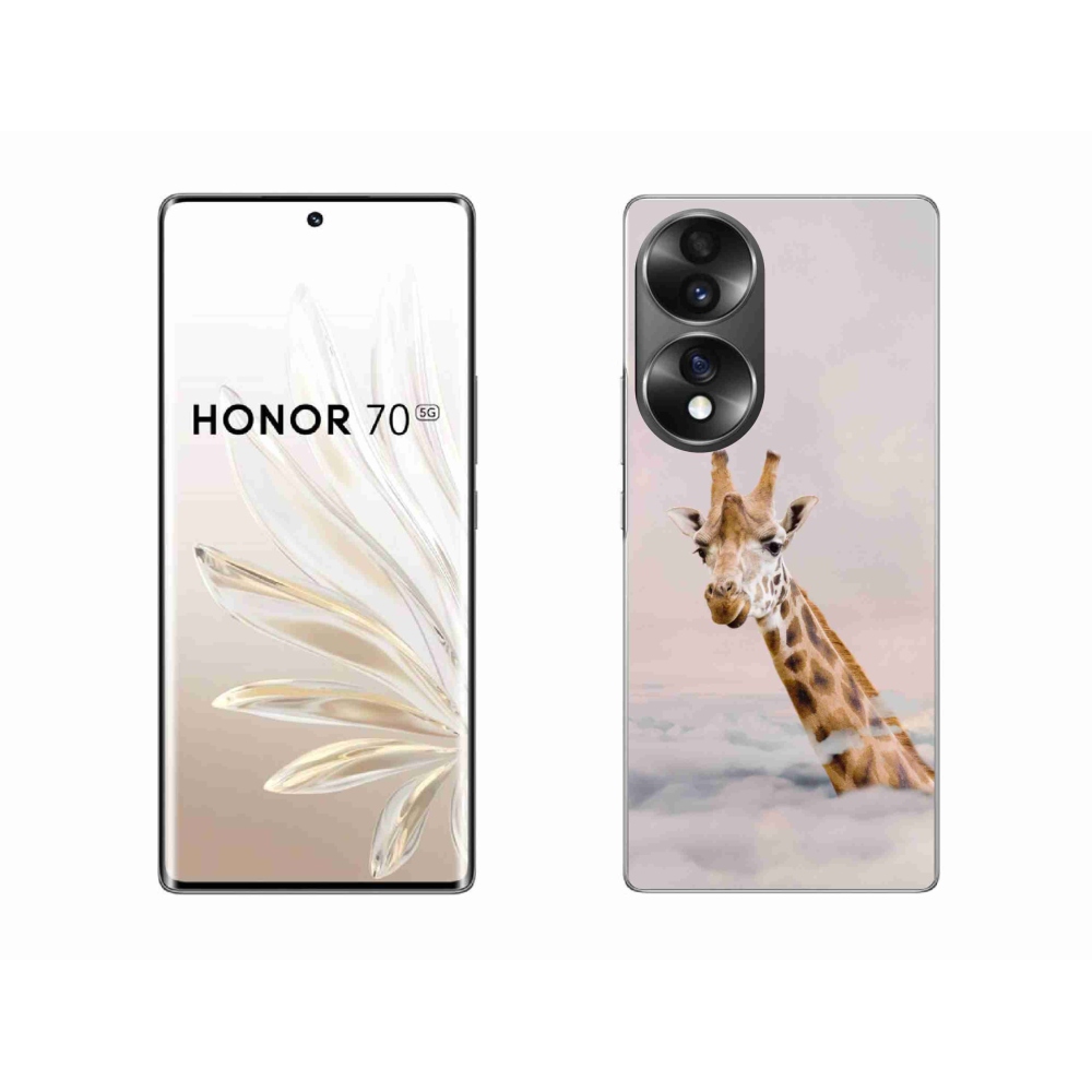 Gélový kryt mmCase na Honor 70 - žirafa v oblakoch