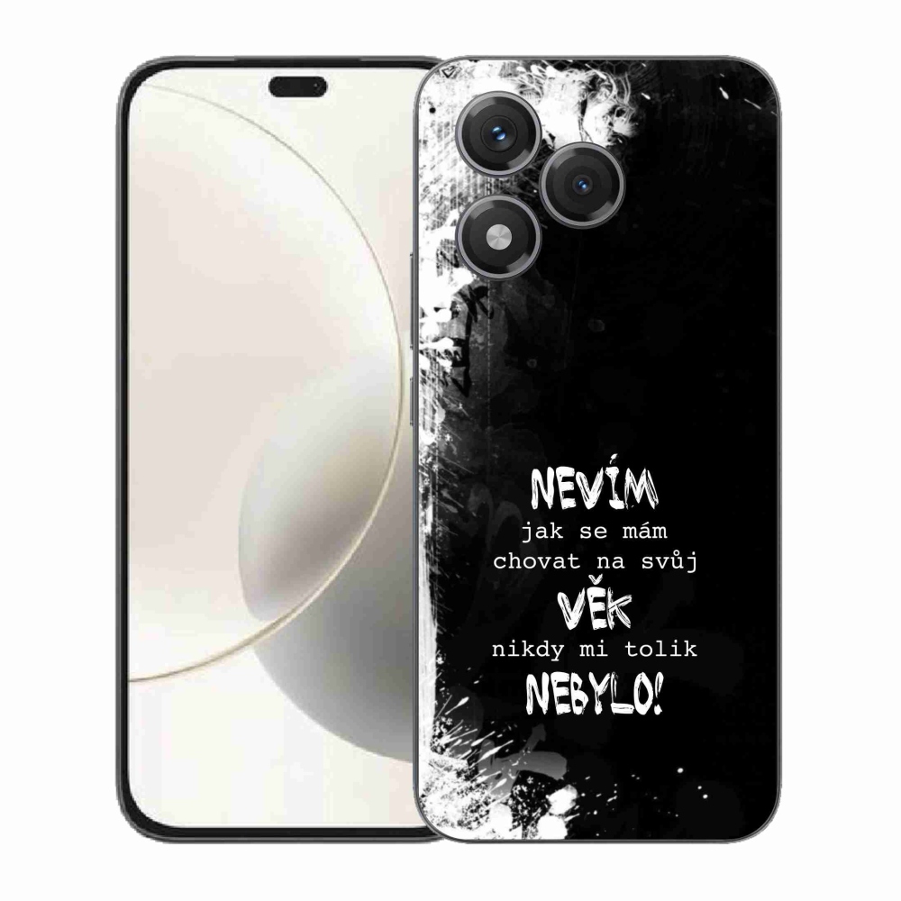 Gélový kryt mmCase na Honor 400 Lite - vtipný text 14 čierne pozadie
