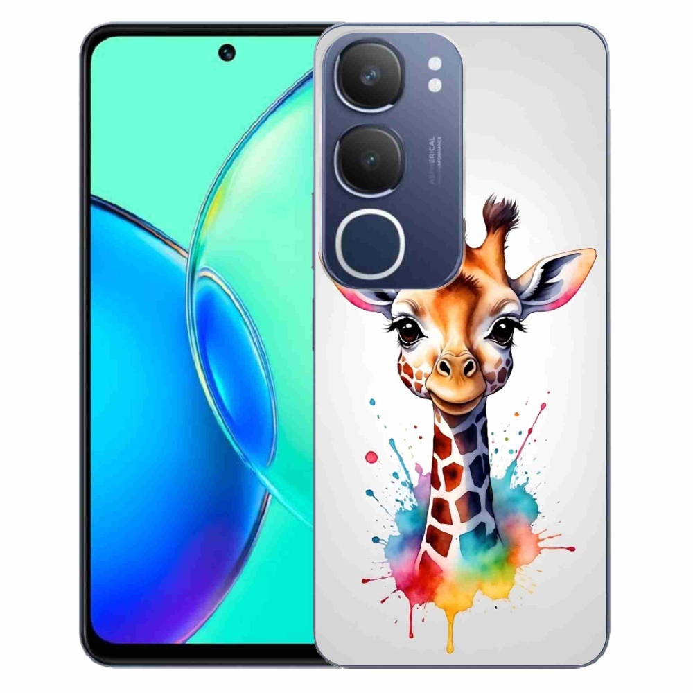 Gélový kryt mmCase na Vivo Y19s - žirafa 1