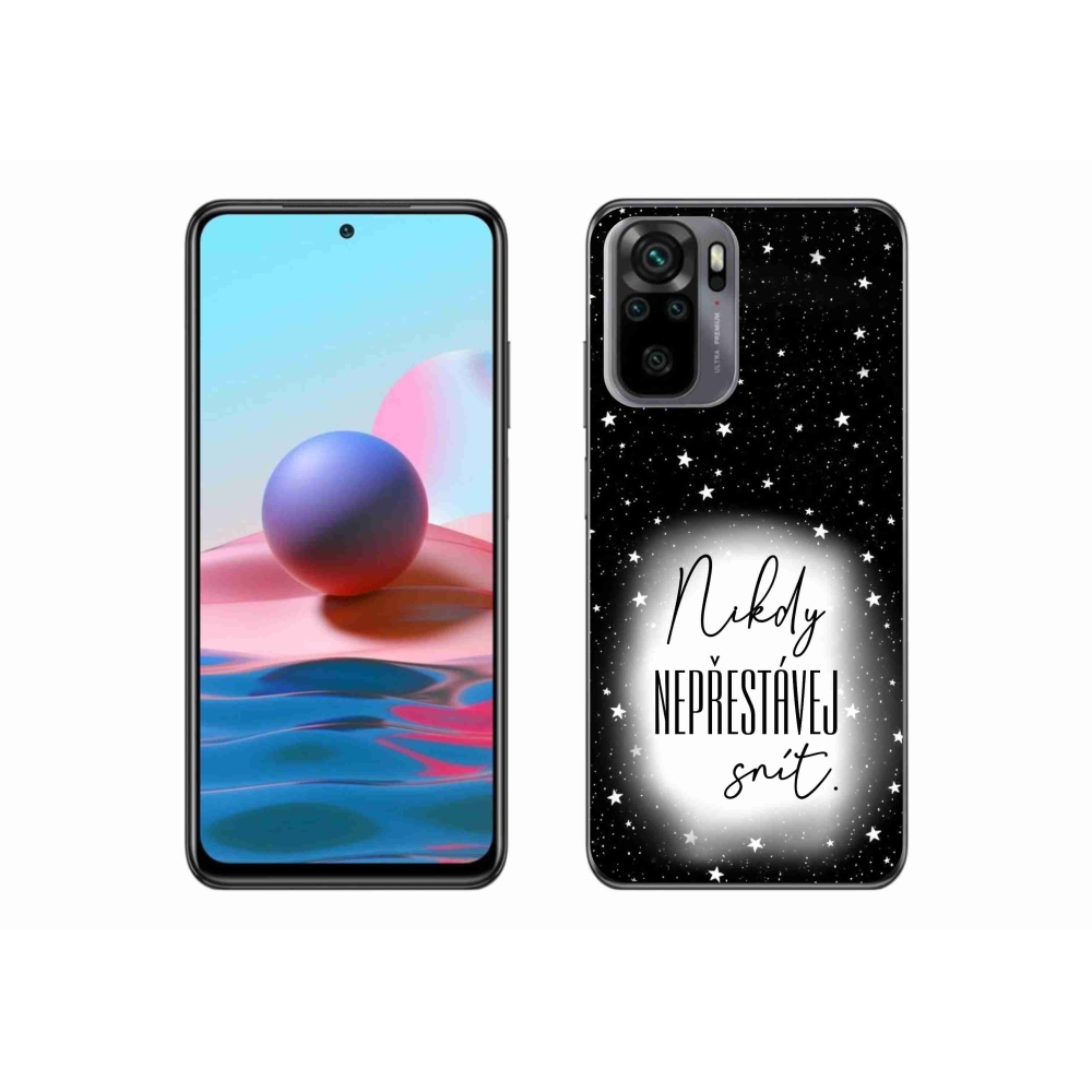 Gélový kryt mmCase na Xiaomi Redmi Note 10S - citát 1 bieločierne pozadie