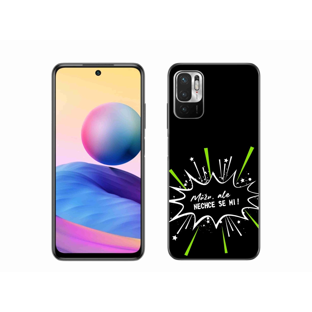 Gélový kryt mmCase na Xiaomi Redmi Note 10 5G - vtipný text 11 čierne pozadie
