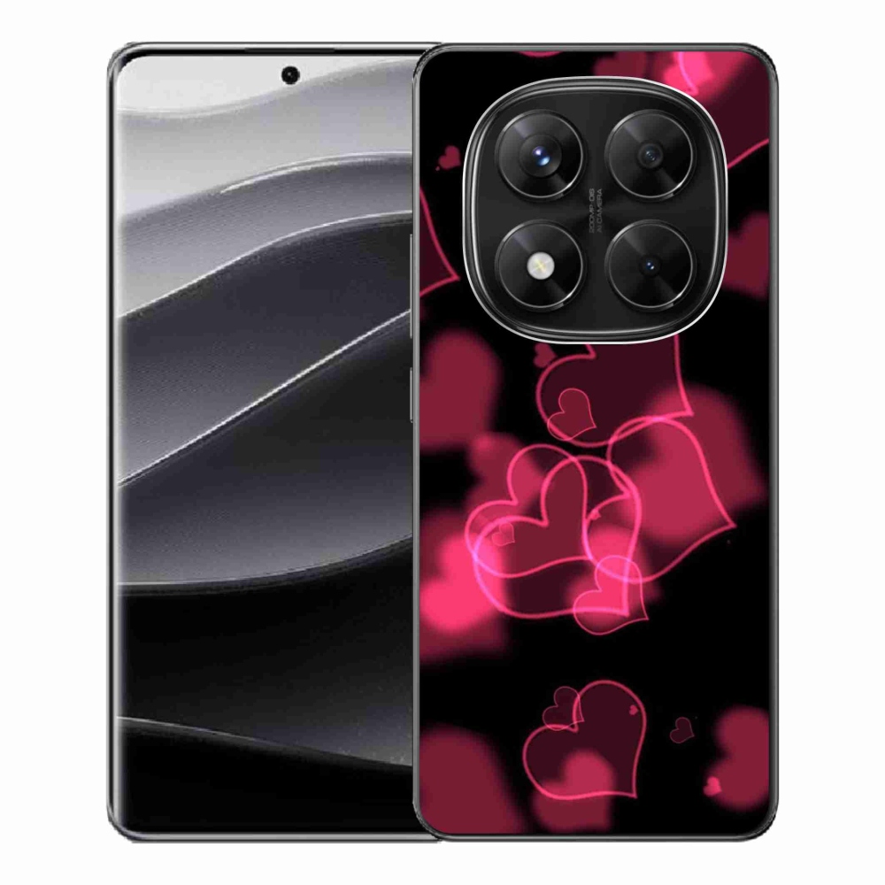Gélový kryt mmCase na Xiaomi Redmi Note 14 Pro 5G/Poco X7 5G - červená srdíčka