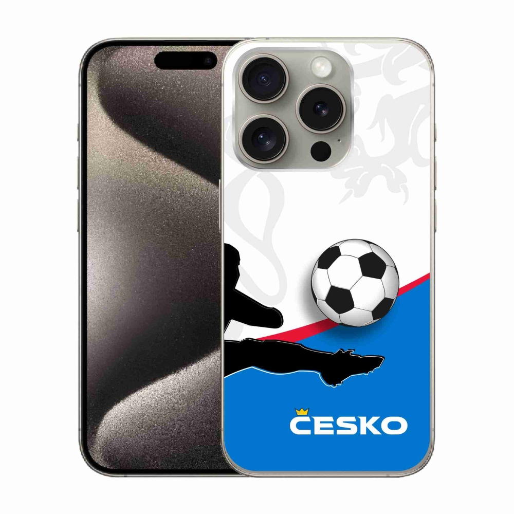Gélový kryt mmCase na iPhone 15 Pro - futbal Česko 3
