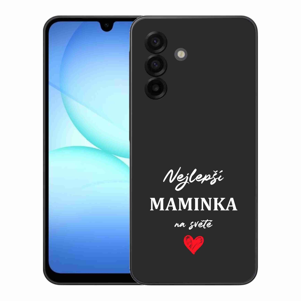 Gélový kryt mmCase na Samsung Galaxy A17 4G/5G - najlepšia mamička 1 čierne pozadie