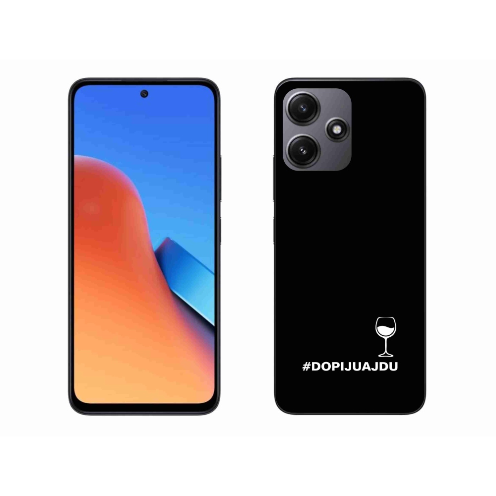Gélový kryt mmCase na Xiaomi Redmi 12 5G - vínny motív čierne pozadie