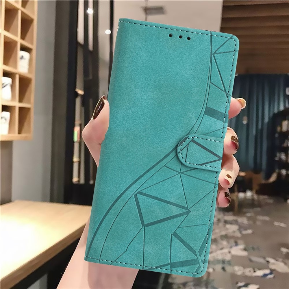 Triangly knižkové puzdro na Xiaomi 15T Pro - modrozelené