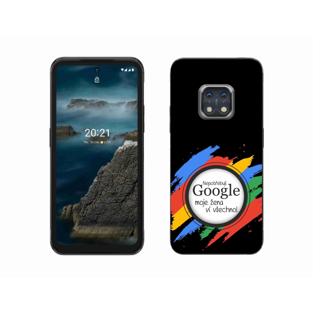 Gélový kryt mmCase na Nokia XR20 - žena vie všetko čierne pozadie