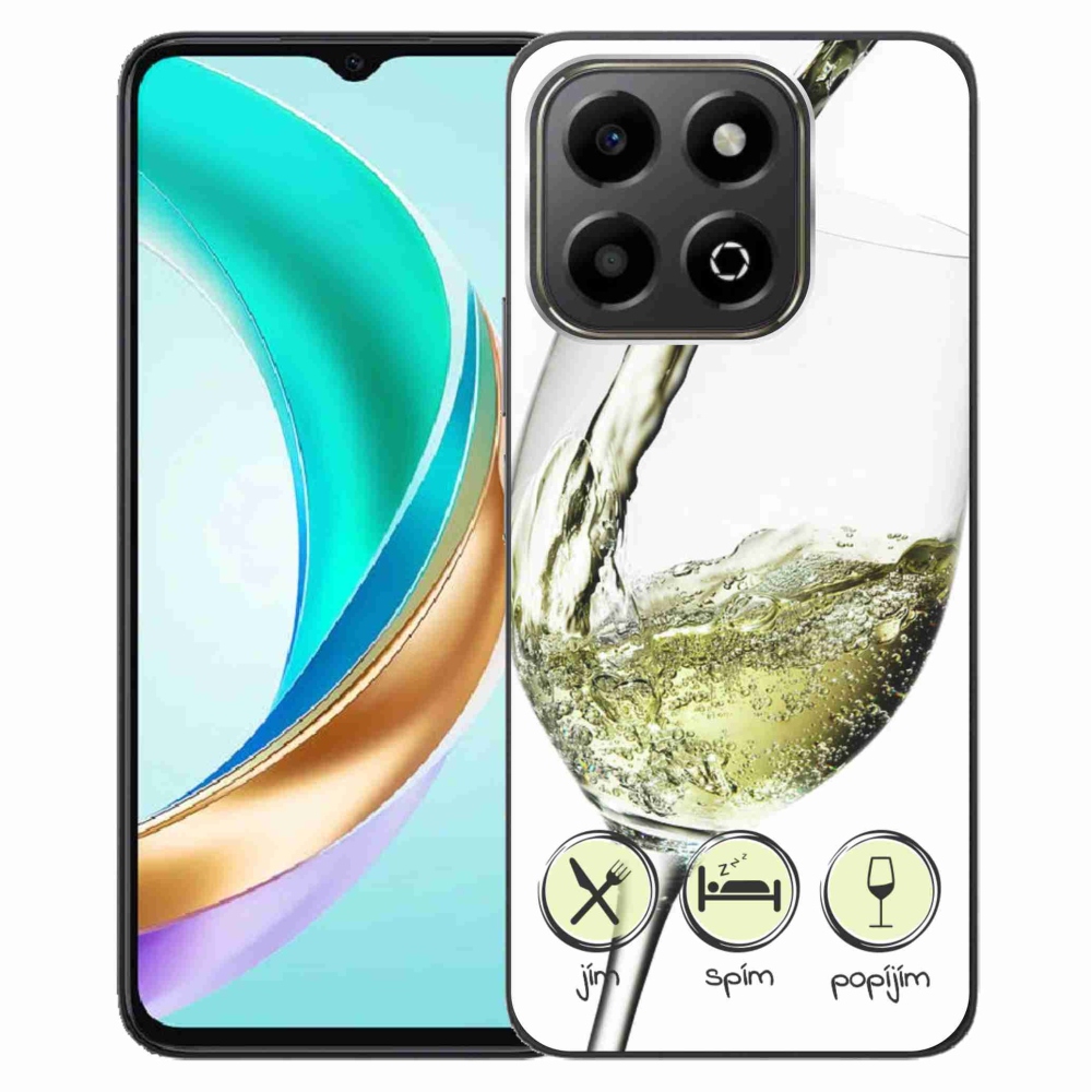 Gélový kryt mmCase na Honor X6b - pohár vína bielej
