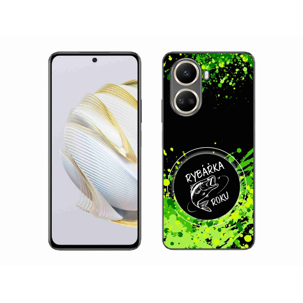 Gélový kryt mmCase na Huawei Nova 10 SE - rybárka roku čierne pozadie