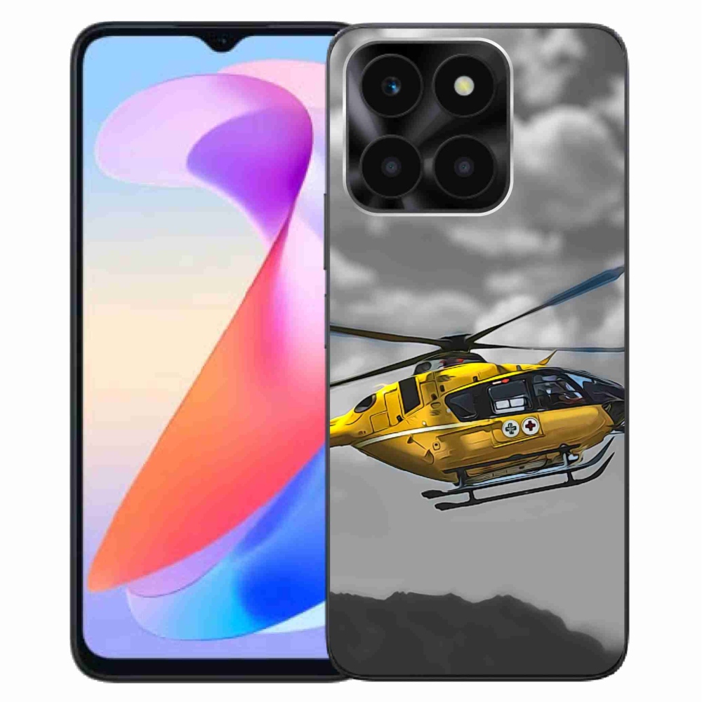 Gélový kryt mmCase na Honor X6a - žltá helikoptéra