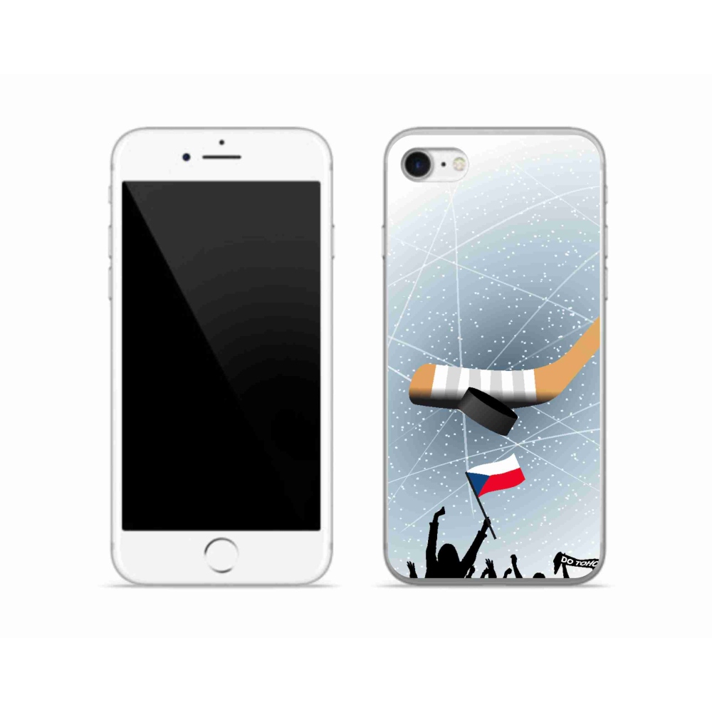 Gélový kryt mmCase na iPhone SE (2022) - fanúšikovia hokeja
