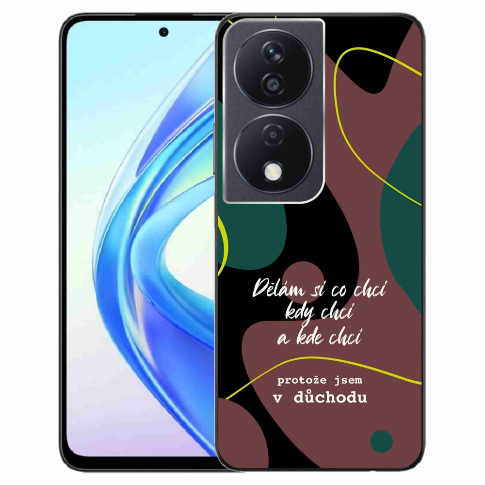 Gélový kryt mmCase na Honor X7b/Honor 90 Smart - vtipný text 10 čierne pozadie