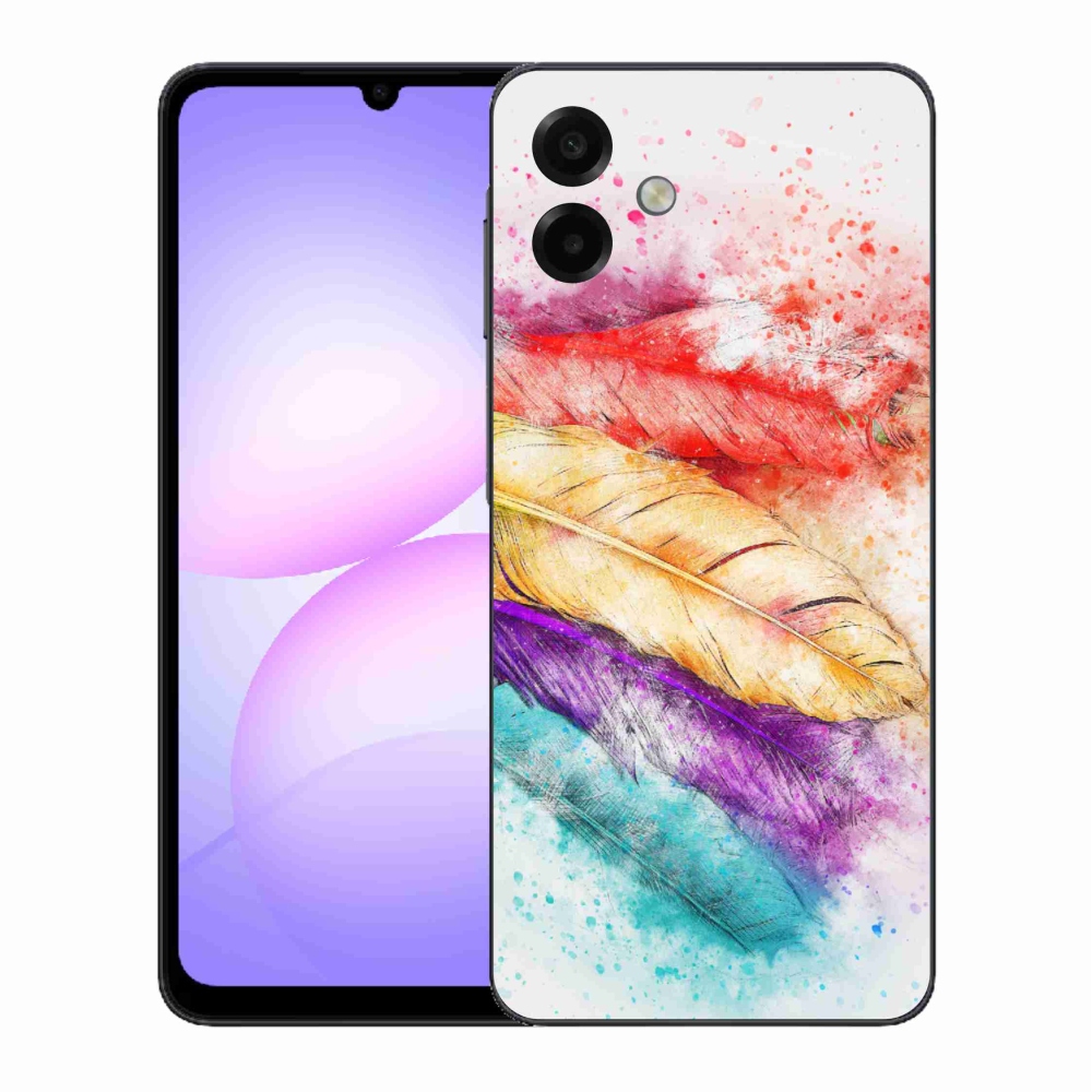 Gélový kryt mmCase na Samsung Galaxy A07 4G - farebné perie