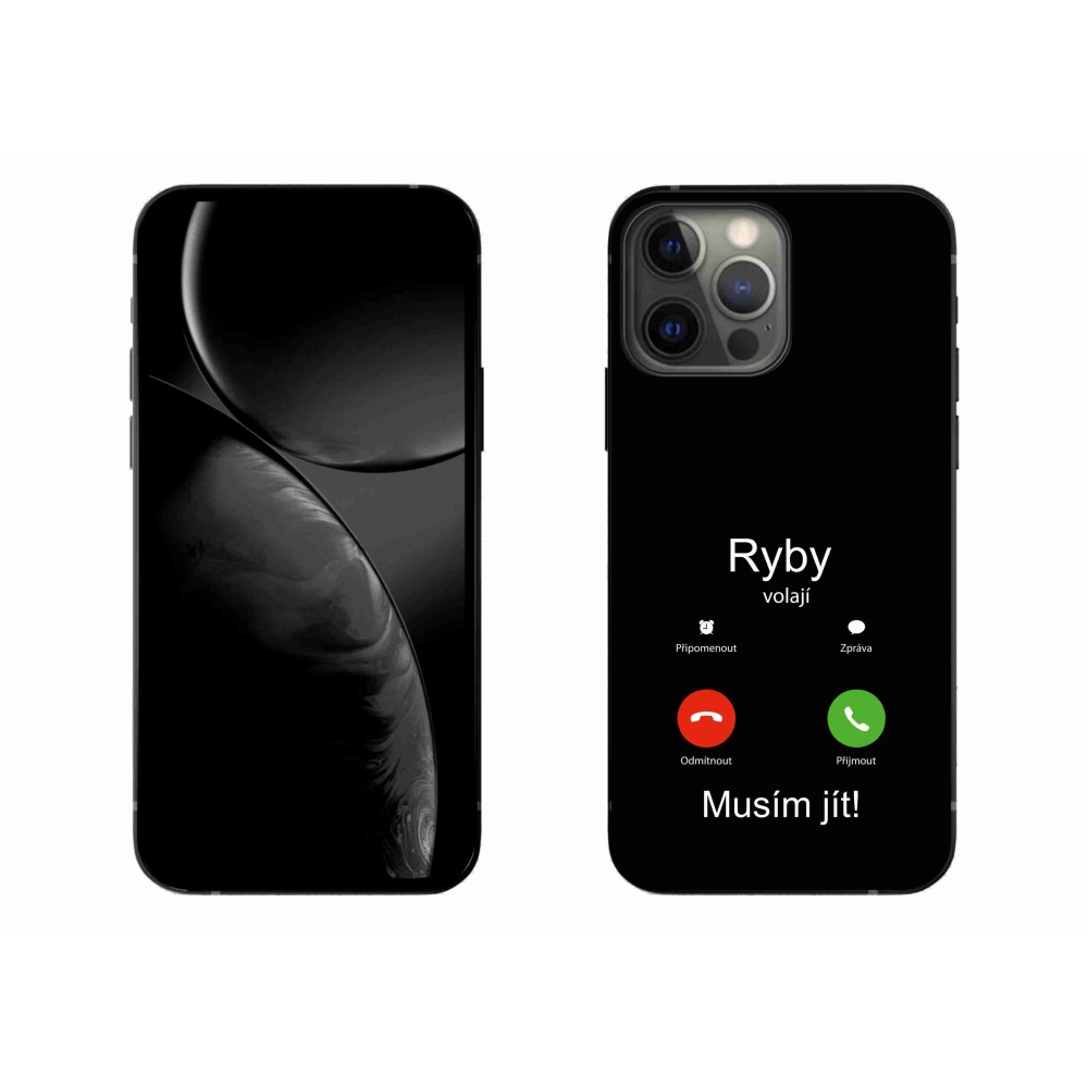 Gélový kryt mmCase na iPhone 13 Pro Max 6.7 - ryby volajú čierne pozadie