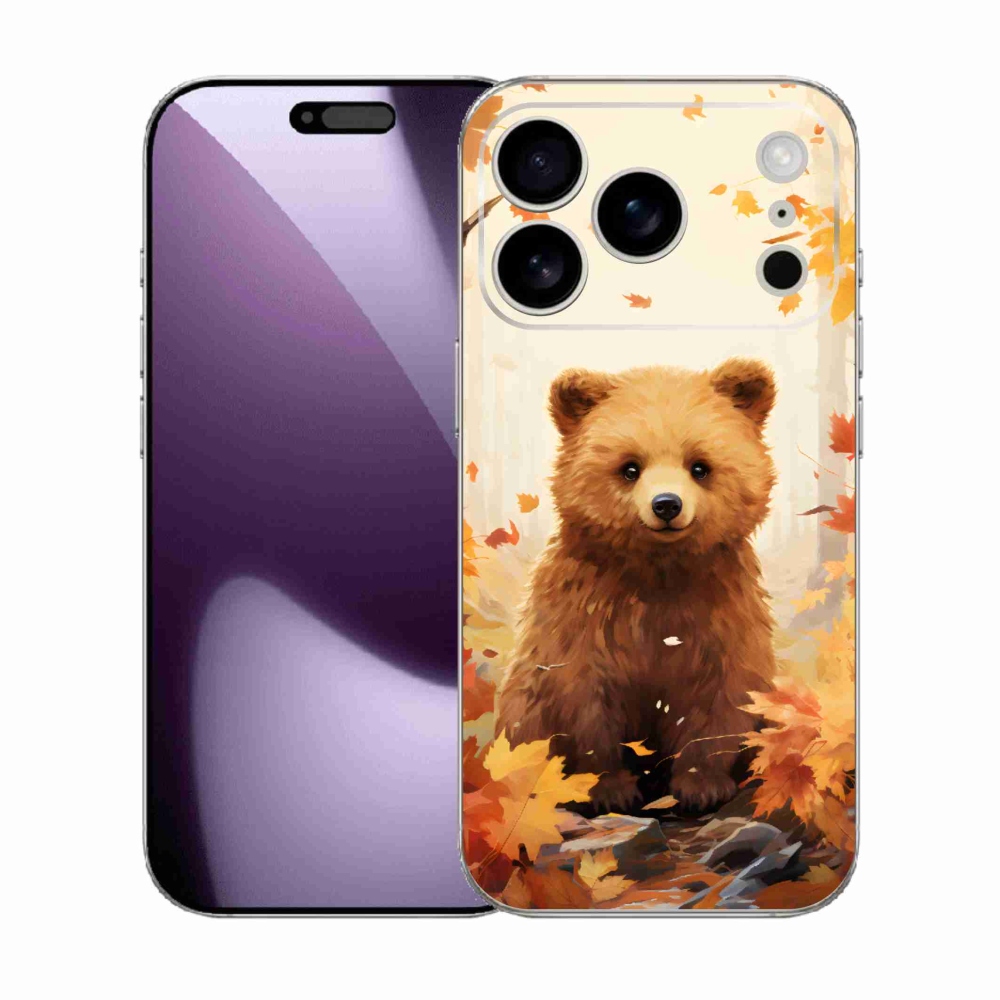 Gélový kryt mmCase na iPhone 17 Pro - medveď v lese