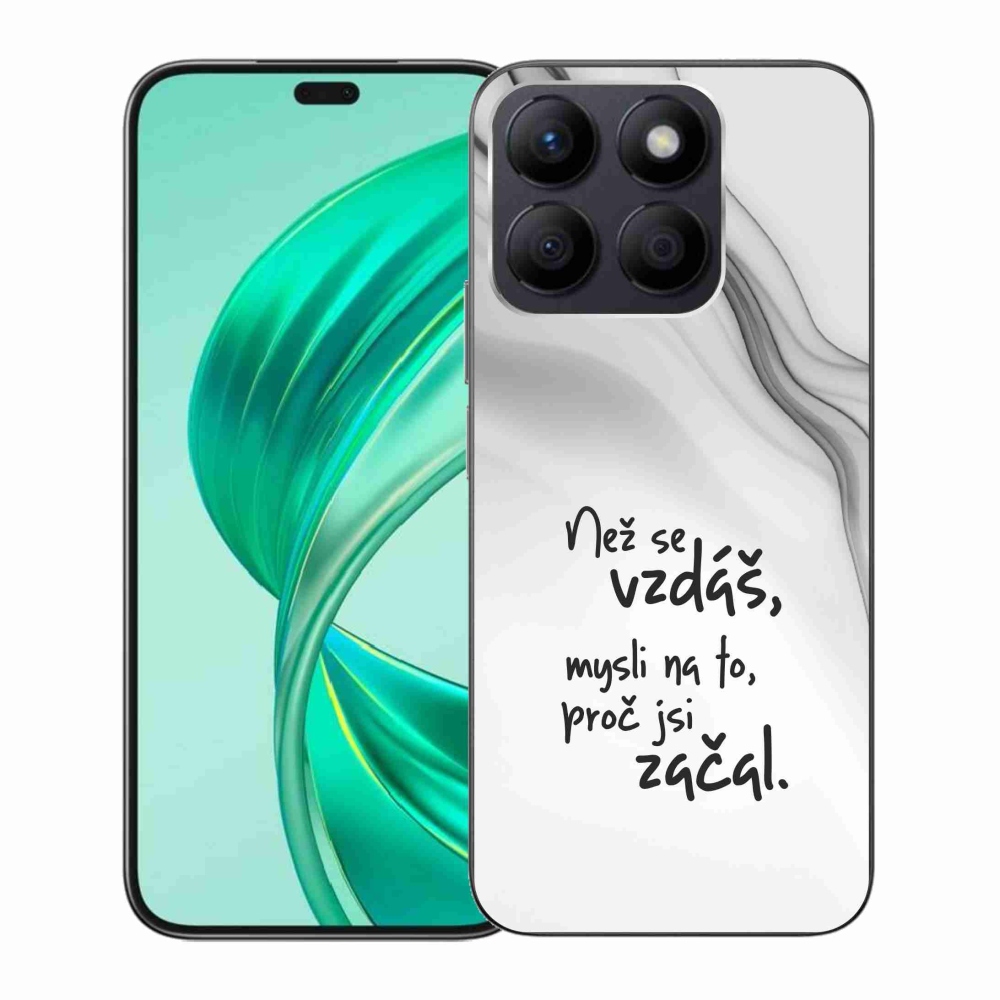 Gélový kryt mmCase na Honor X8b - citát 2 biele pozadie