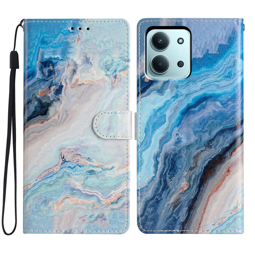 Unique knižkové púzdro na Xiaomi Redmi 15C 4G/5G (173mm) - modrý mramor