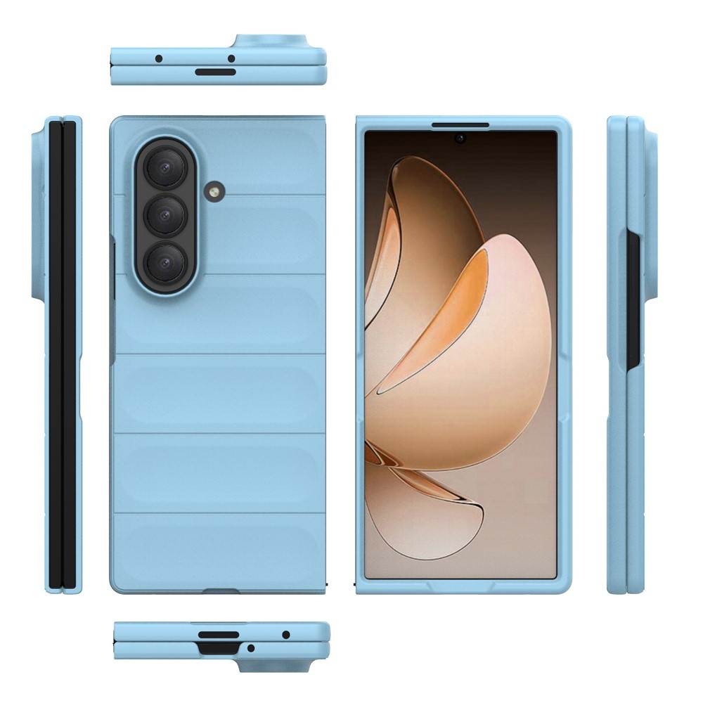 Rugg odolný gélový obal na Samsung Galaxy Z Fold7 5G - svetlomodrý