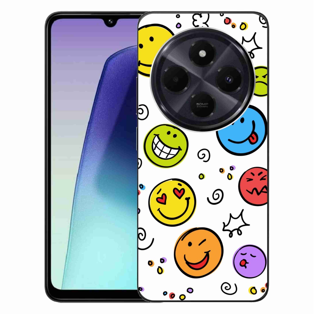 Gélový kryt mmCase na Xiaomi Redmi 14C/Poco C75 - smajlíci