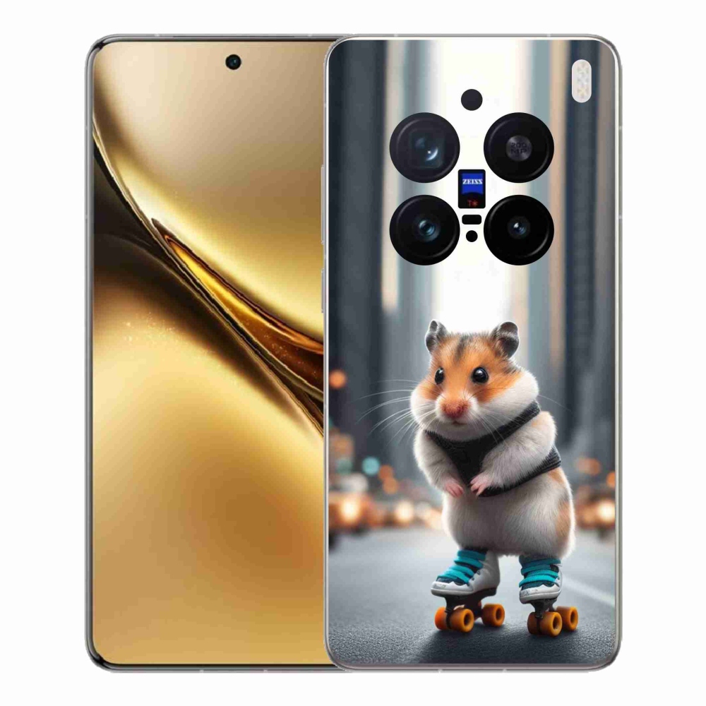 Gélový kryt mmCase na Vivo X200 Pro 5G - škrečok na korčuliach