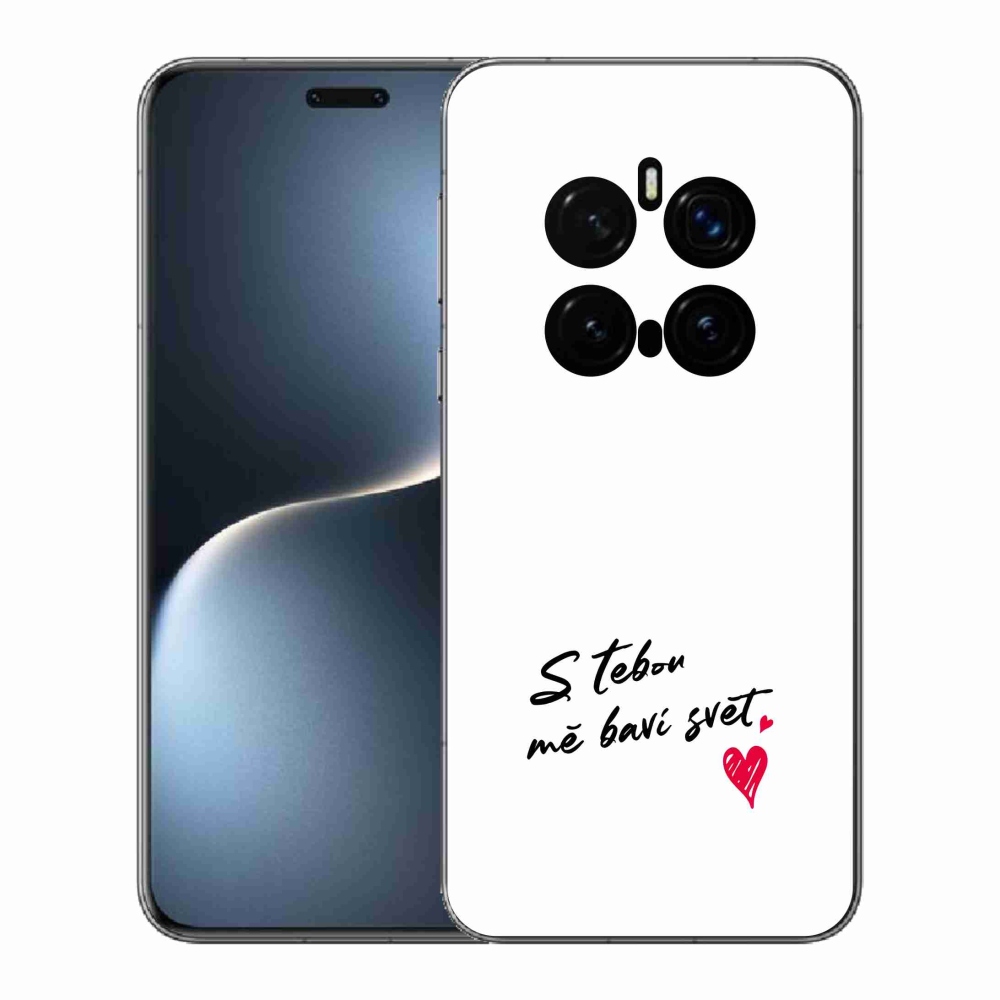 Gélový kryt mmCase na Honor Magic 7 Pro 5G - zamilovaný text 1 biele pozadie