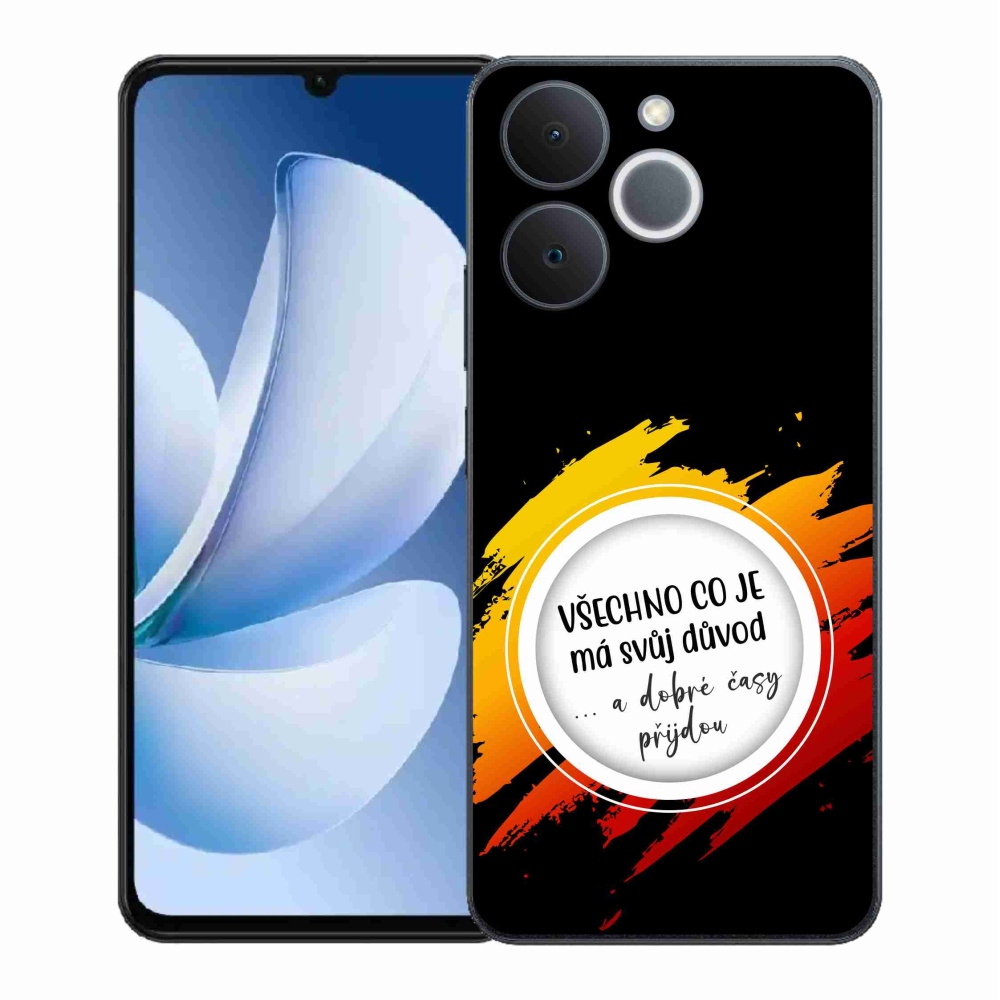 Gélový kryt mmCase na Realme Note 70T - citát 3 čierne pozadie