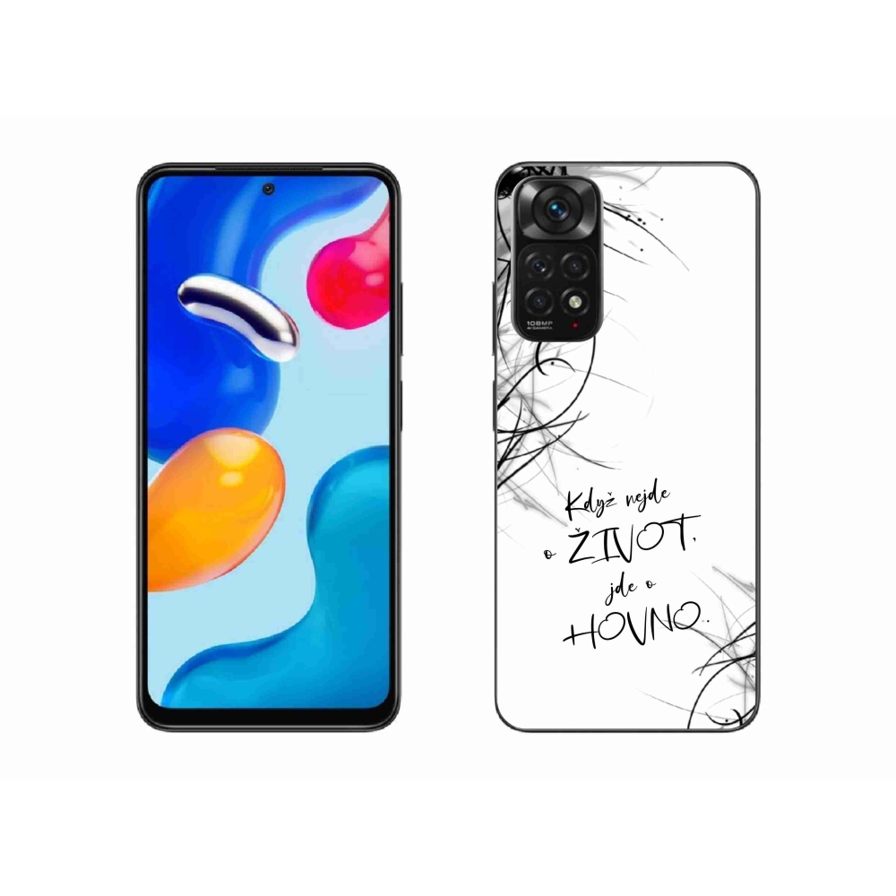 Gélový kryt mmCase na Xiaomi Redmi Note 11S 4G - vtipný text 16 biele pozadie