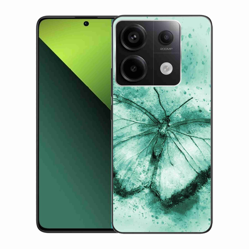 Gélový obal mmCase na Xiaomi Redmi Note 13 Pro 5G/Poco X6 5G - zelený motýľ