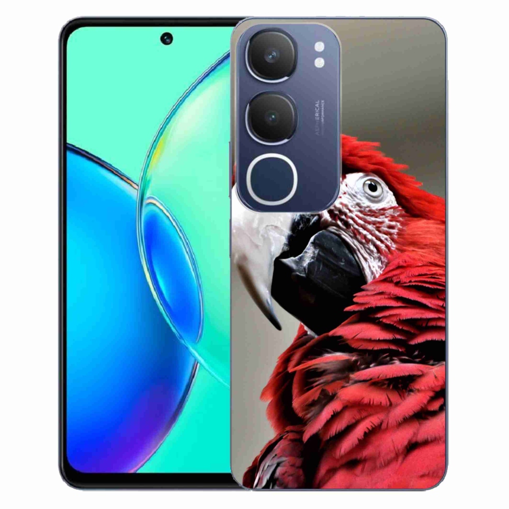 Gélový kryt mmCase na Vivo Y19s - papagáj ara červený