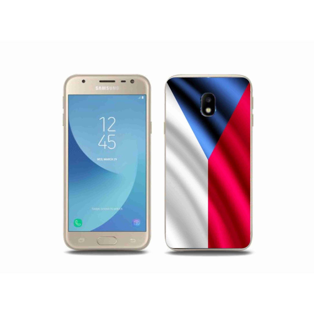 Gélový kryt mmCase na mobil Samsung Galaxy J3 (2017) - česká vlajka