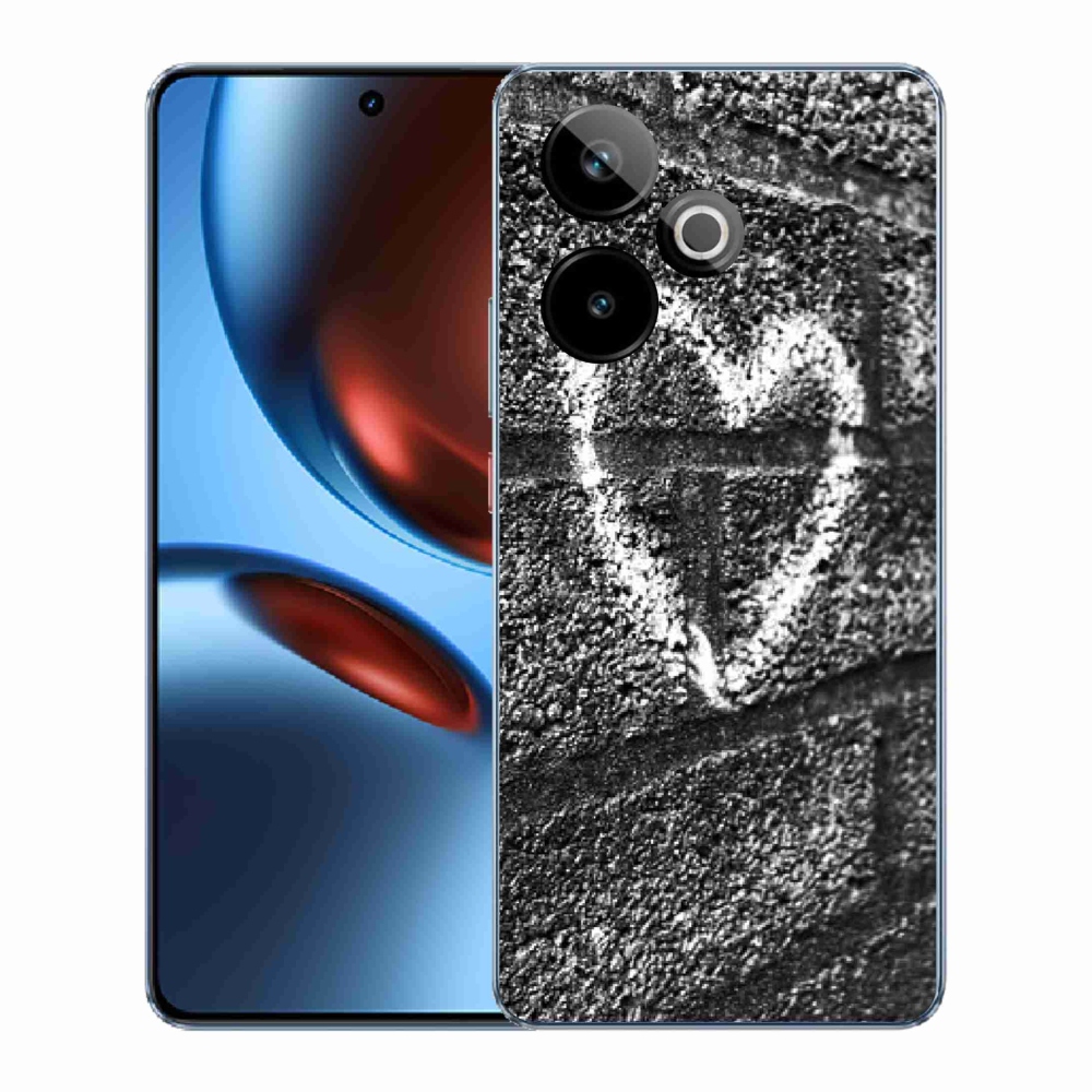 Gélový kryt mmCase na Realme GT 7 5G/GT 7T 5G - srdce na stene