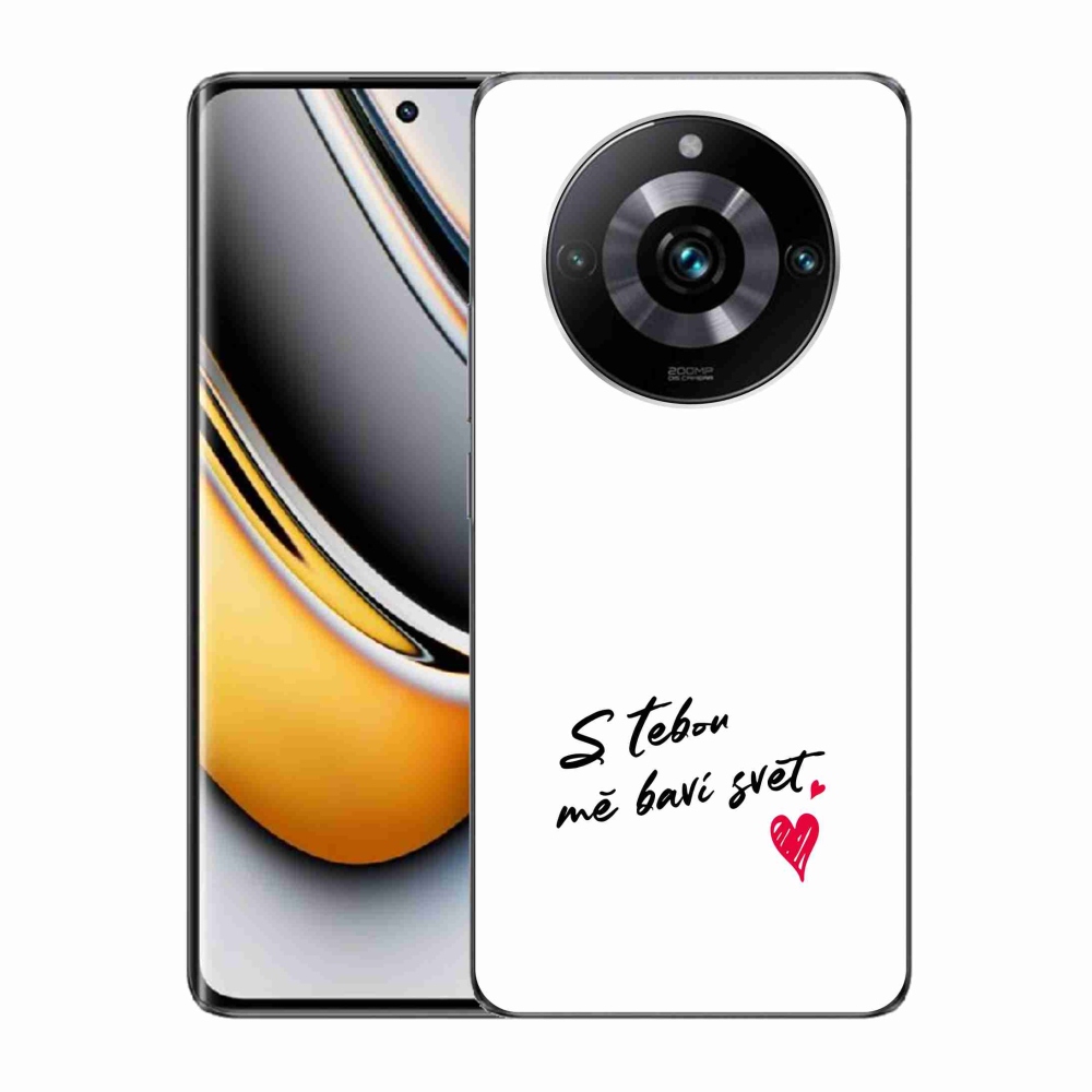 Gélový kryt mmCase na Realme 11 Pro/11 Pro+ - zamilovaný text 1 biele pozadie
