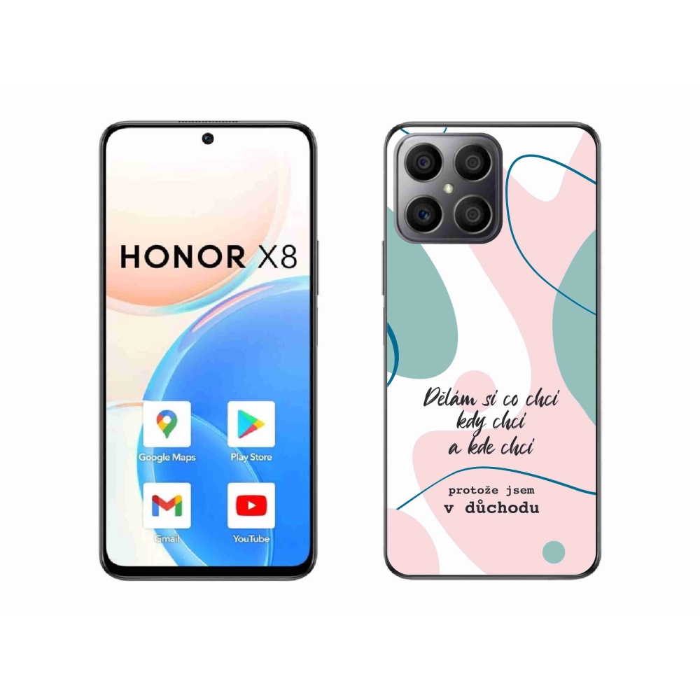 Gélový kryt mmCase na Honor X8 4G - vtipný text 10 biele pozadie