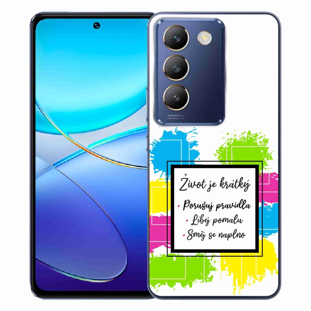Gélový kryt mmCase na Vivo V40 SE 4G/5G - citát 5 biele pozadie