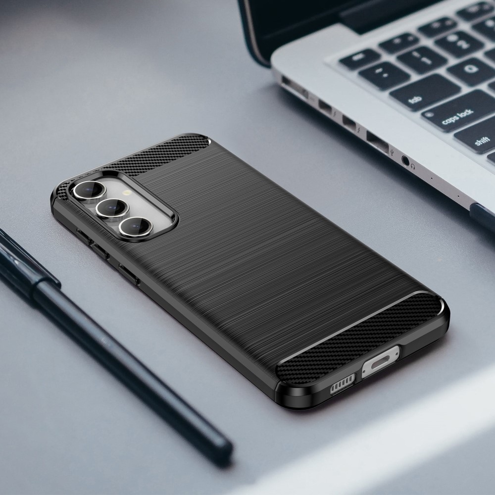 Carbon odolný gélový obal na Samsung Galaxy S23 FE - čierny