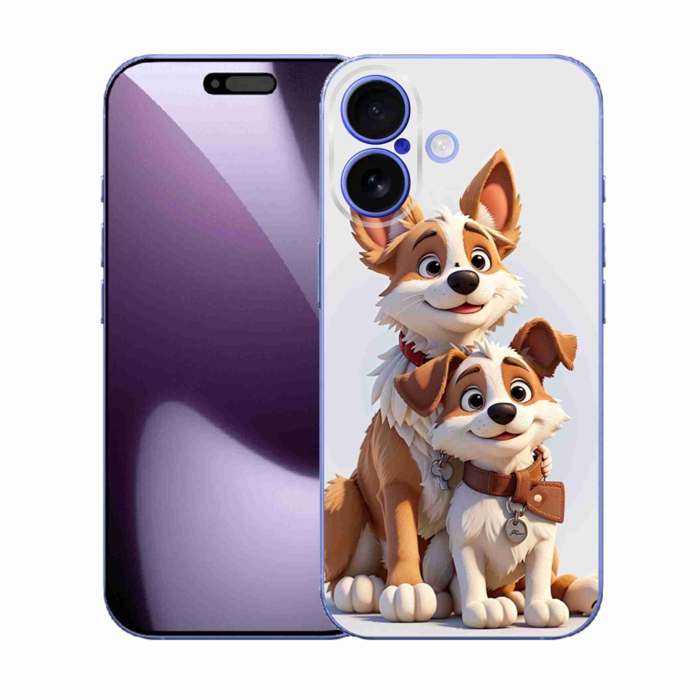 Gélový kryt mmCase na iPhone 17 - kreslenie psy