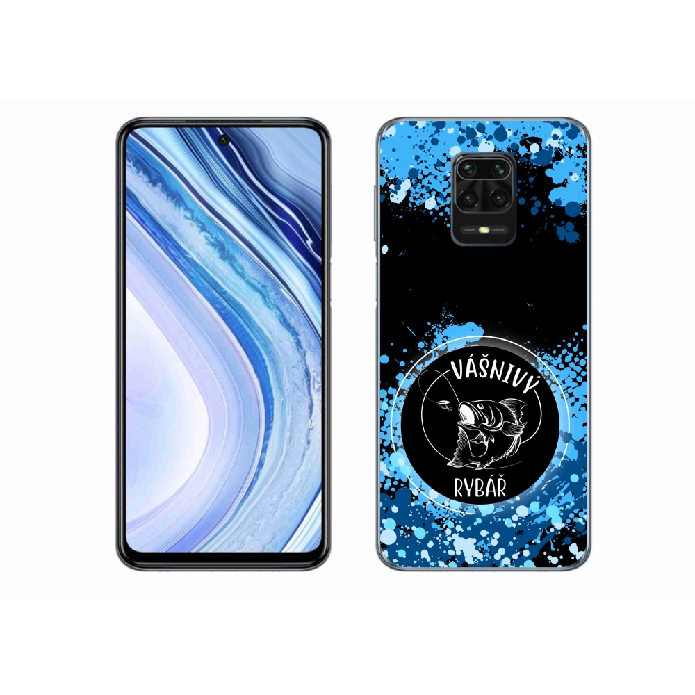 Gélový kryt mmCase na Xiaomi Redmi Note 9S - vášnivý rybár čierne pozadie