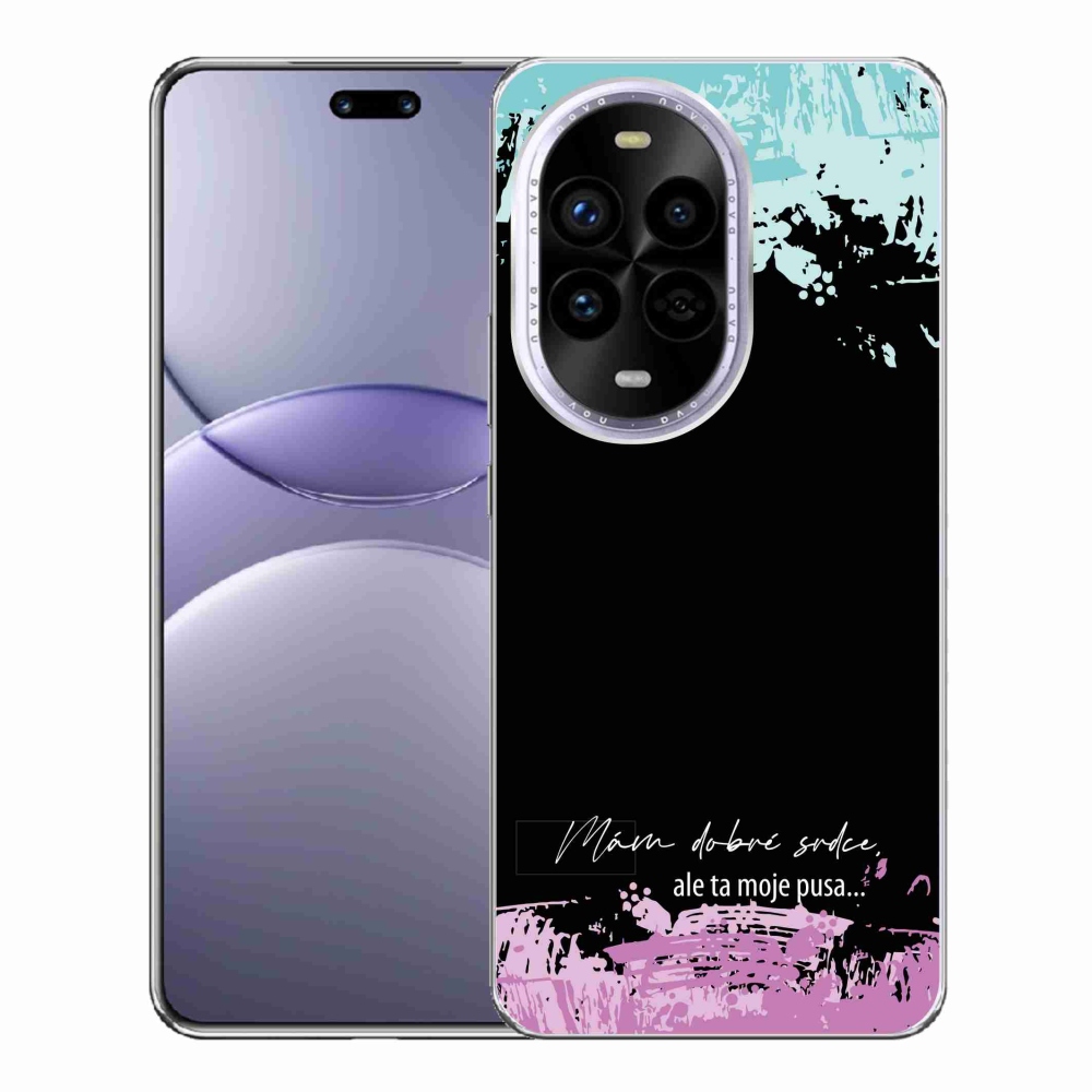 Gélový kryt mmCase na Huawei Nova 13 Pro 5G - vtipný text 3 čierne pozadie