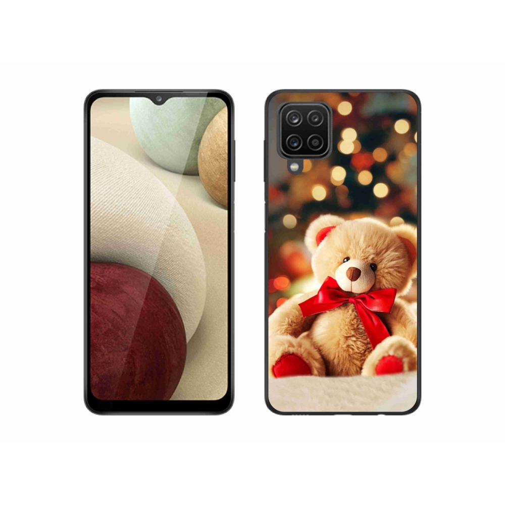 Gélový kryt mmCase na Samsung Galaxy A12 - plyšový medvedík