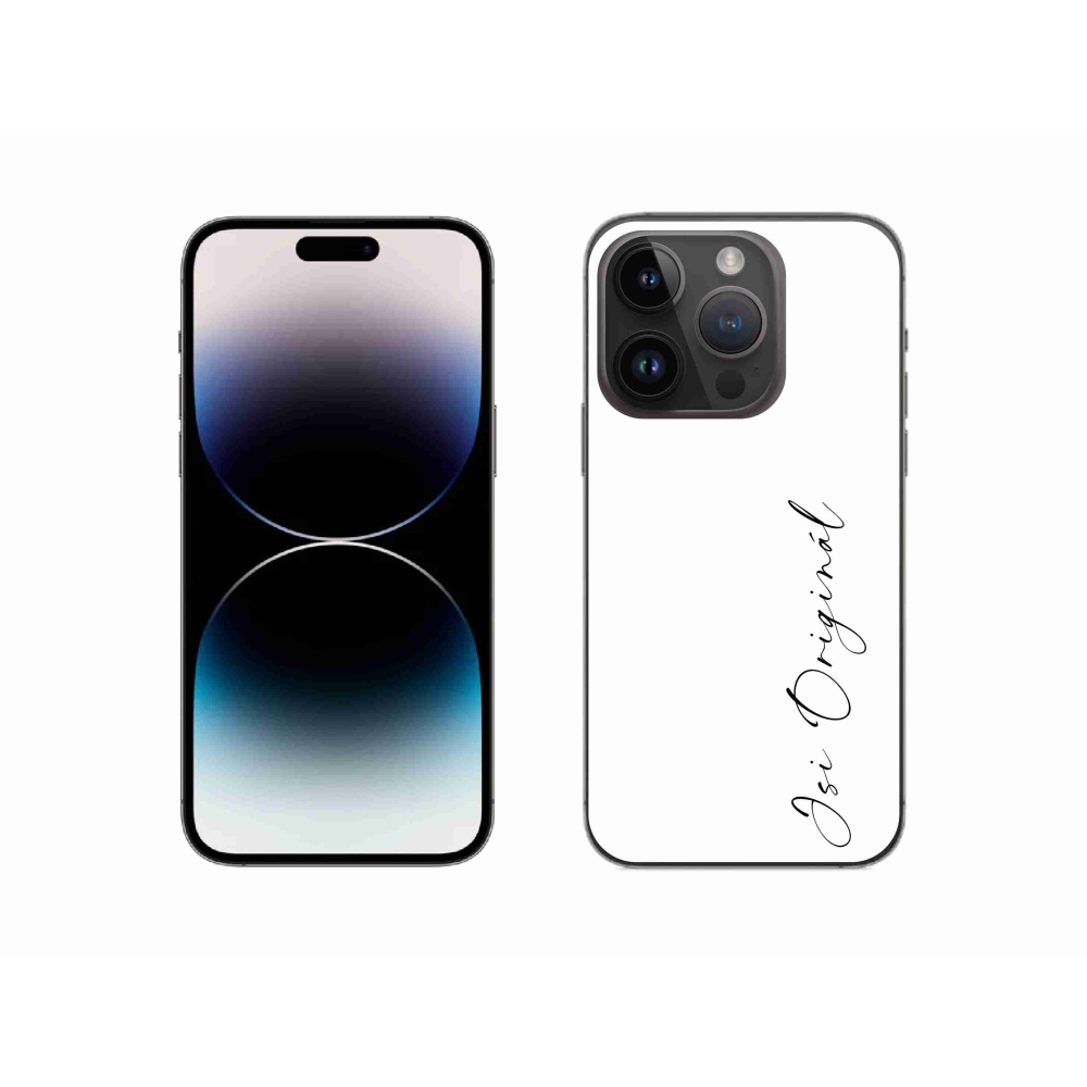 Gélový kryt mmCase na iPhone 14 Pro 6.1 - si originál biele pozadie