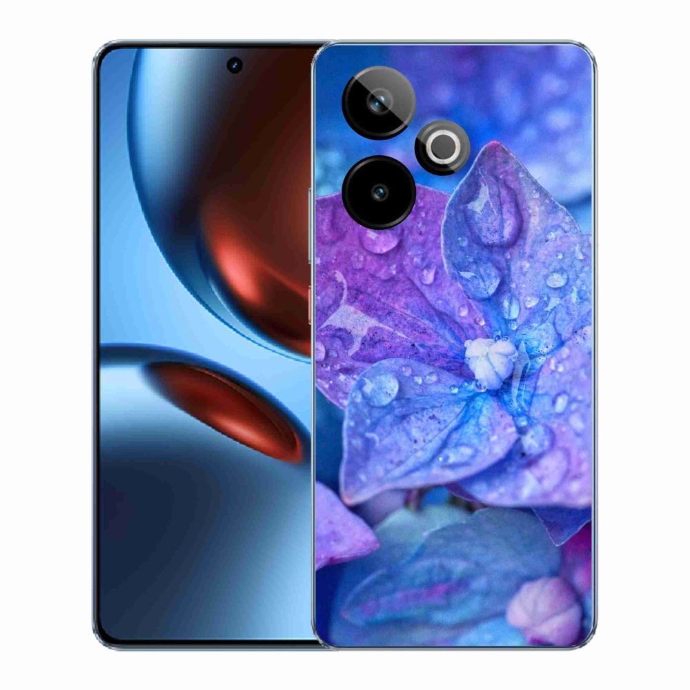 Gélový kryt mmCase na Realme GT 7 5G/GT 7T 5G - fialový kvet