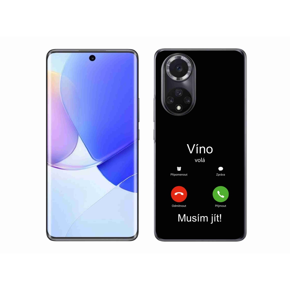 Gélový kryt mmCase na Huawei Nova 9 - víno volá čierne pozadie