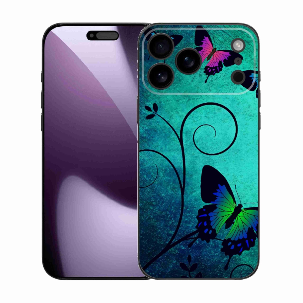 Gélový kryt mmCase na iPhone 17 Pro Max - farební motýle