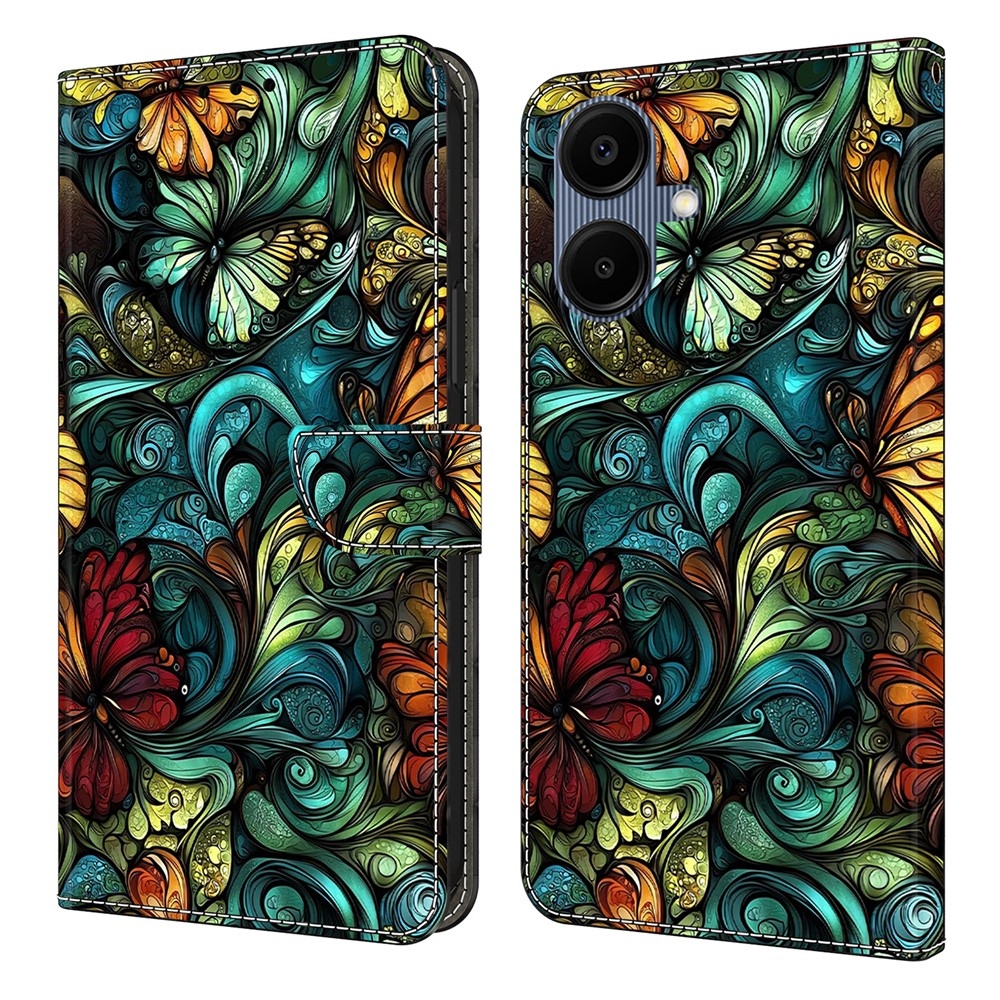 Smooth knižkové púzdro na Samsung Galaxy A07 4G - akvarelové rástiny