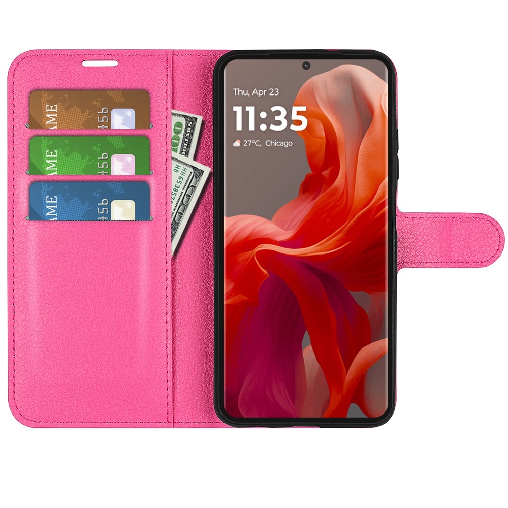 Litchi knižkové púzdro na Motorola Moto G85 5G - rose