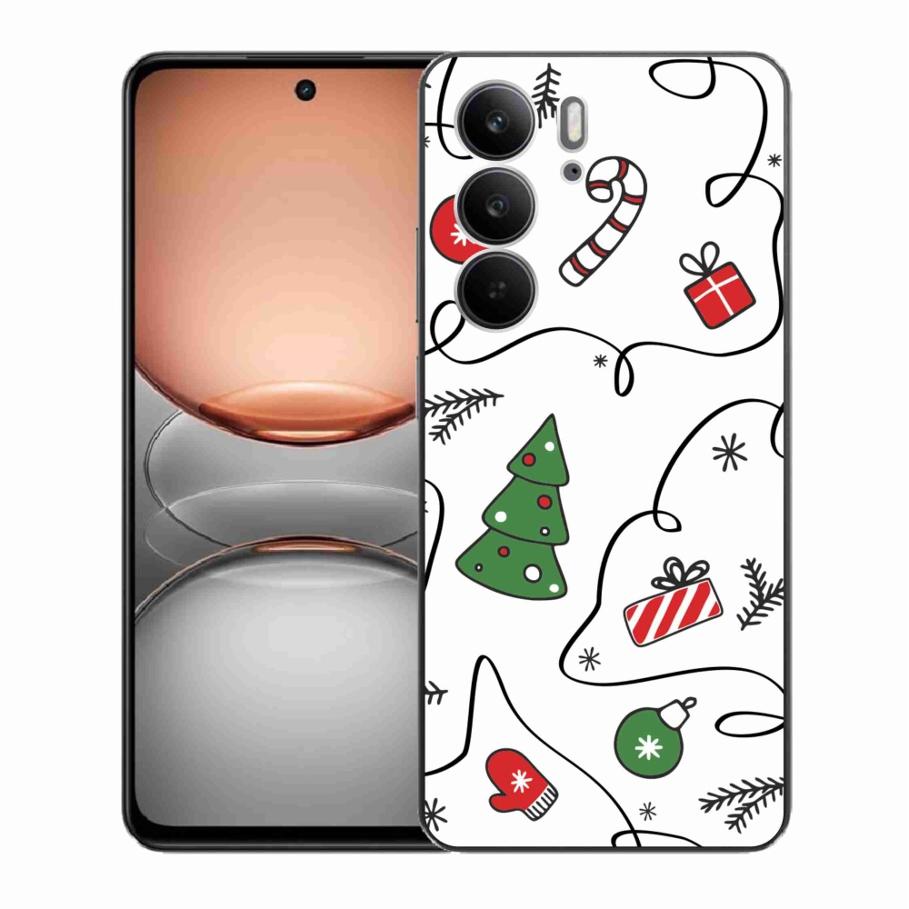 Gélový kryt mmCase na Realme C75 - vianočné motívy