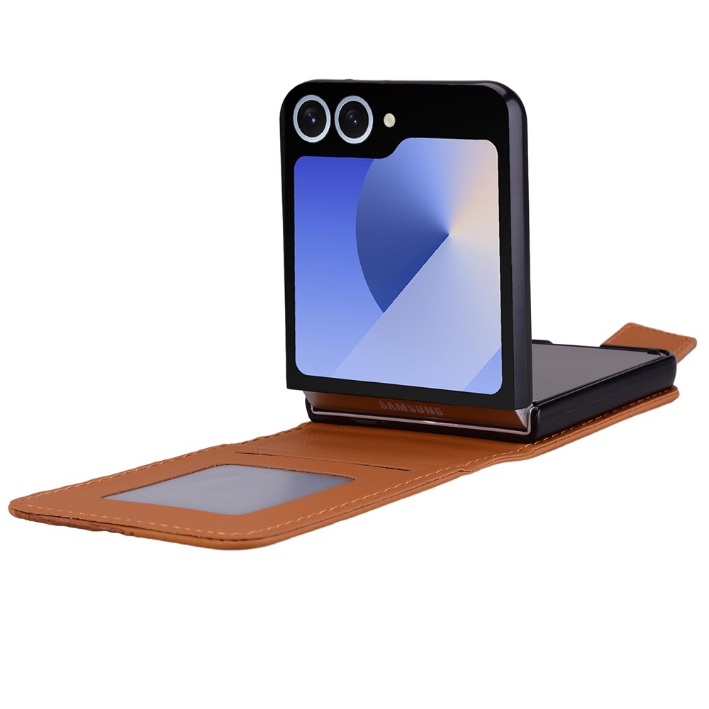 Gridy knižkové púzdro na Samsung Galaxy Z Flip7 5G - hnedé