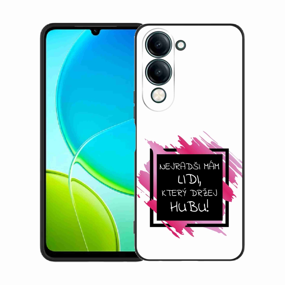 Gélový kryt mmCase na Vivo Y29s 5G - vtipný text 7 čiernobiele pozadie